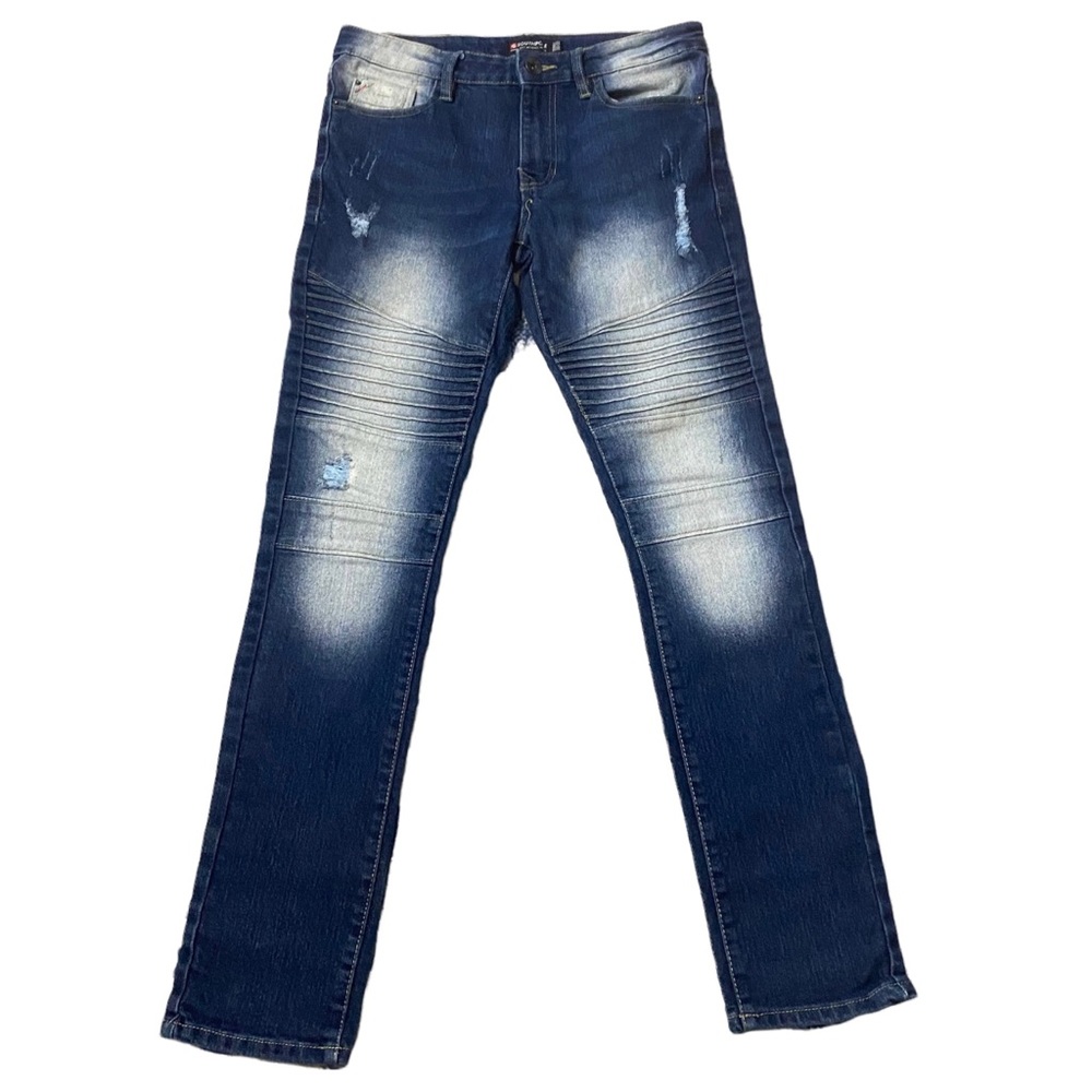 SOUTHPOLE Mens Moto Skinny Stretch Denim Jeans-30X32